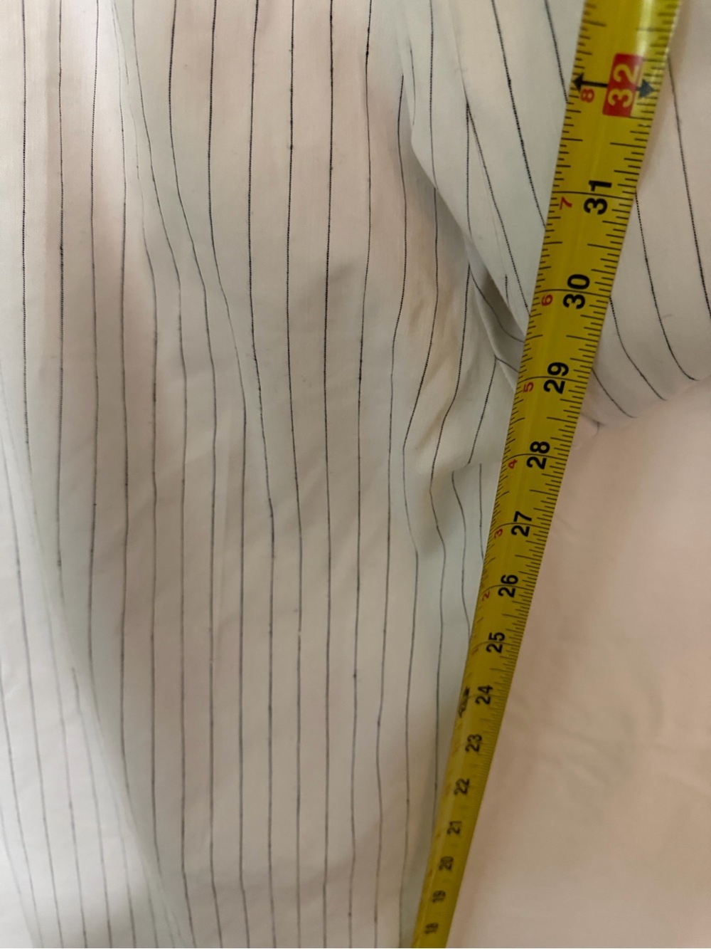 J. Crew White Pinstripe Straight-Leg Trousers nwot Linen viscose blend - Picture 9 of 9